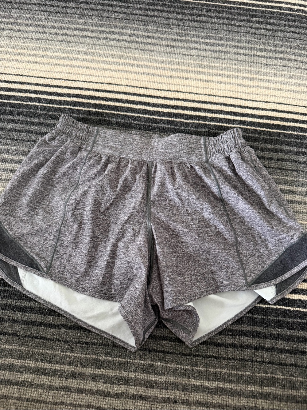 lululemon athletica Heathered Gray Athletic Shorts